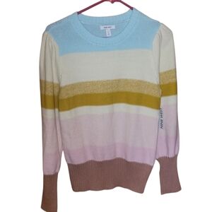 Nine West Crewneck Balloon Sleeve Sweater Womens Size Small Nwt